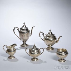 Five-piece Gorham Sterling Silver Tea and Coffee Service