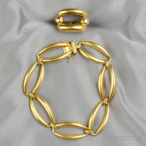 18kt Gold Bracelet and Ring