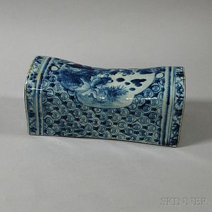 Chinese Blue and White Ceramic Pillow