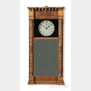Asa Munger Mahogany Timepiece Shelf Clock