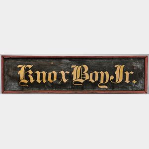 Painted "Knox Boy Jr." Sign
