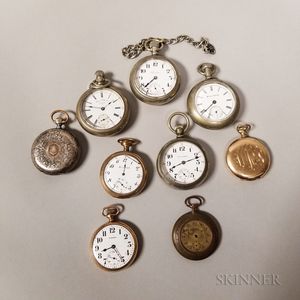 Six American and Three Swiss Watches