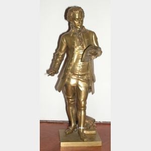 Leon Pilet (French, 1840-1916) Bronze Figure of Mozart