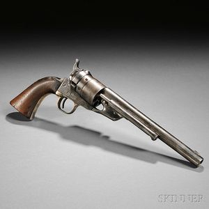 Identified Nickel-plated Model 1860 Colt Richards Conversion Revolver