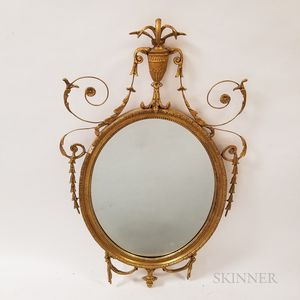 Neoclassical-style Gilt-gesso Mirror