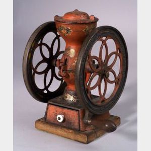 Painted Cast Iron Coffee Mill