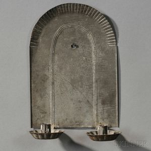 Embossed Tin Two-light Candle Sconce