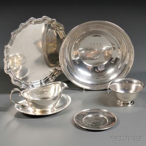 Six Pieces of American Sterling Silver Hollowware
