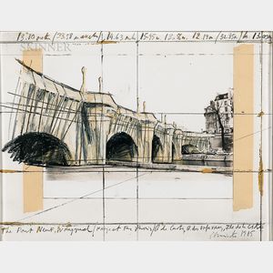 Christo (American, 1935-2020) The Pont Neuf Wrapped/Project for Paris