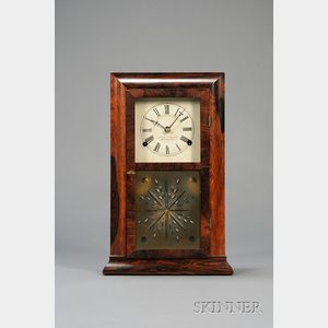 Rosewood Miniature Reverse Ogee Shelf Clock by Smith & Goodrich