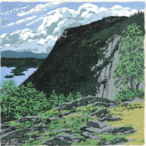 Neil Welliver (American, 1929-2005) Maiden's Cliff /A Study