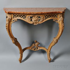 Rococo-style Marble-top Console Table