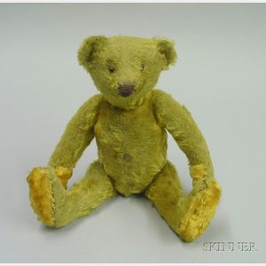Early Yellow Mohair Teddy Bear