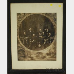 Framed 19th Century Print Authors Group