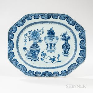 Blue and White Export Porcelain Platter