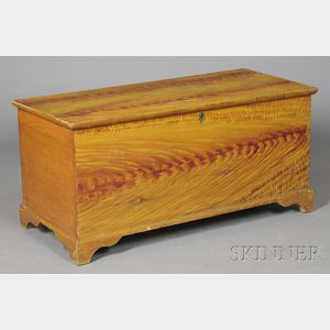 Grain-painted Yellow Pine Six-board Chest