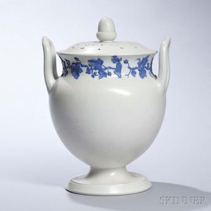 Wedgwood White Smear Glazed Stoneware Potpourri Vase and Covers