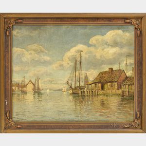 T. Bailey (Massachusetts, 19th/20th Century) Harbor Scene