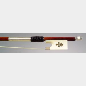 Silver and Ivory Mounted Violin Bow, Albert Nurnberger