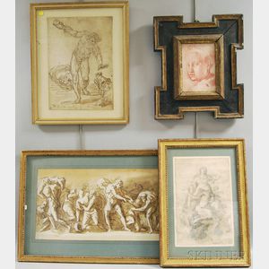 Four Framed Old Master-type Drawings