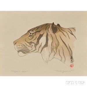 Toshi Yoshida (1911-1995),Tiger's Head