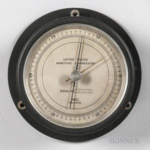 United States Maritime Commission Aneroid Wall Barometer