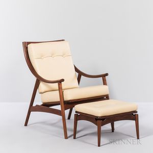 Thomas Moser Ellipse Lounge Chair and Ottoman