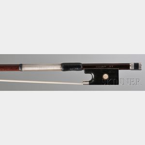 Silver-mounted Viola/Violin Bow, William Salchow, New York, 1980