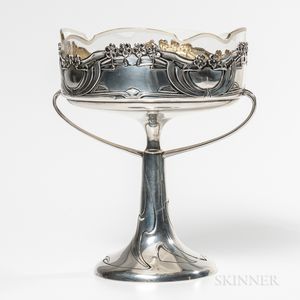 German Jugendstil .800 Silver Compote