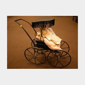 Fringe-top Doll Carriage.