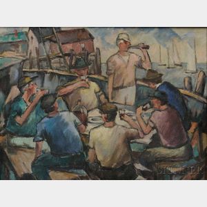 Bernard I. Green (American, 1887-1951) Dock Workers.