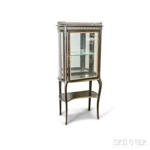 Louis XV-style Black-painted and Metal-mounted Vitrine