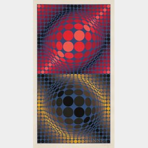 Victor Vasarely (Hungarian/French, 1906-1997) Hiouz