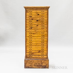 Country Paneled Pine Tall Chest