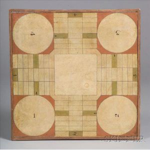 Small Painted Parcheesi Board