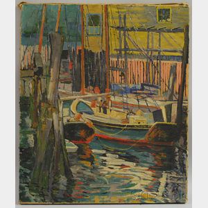 Elizabeth B. Robb (American, 1864-1939) Harbor View, Possibly Provincetown.