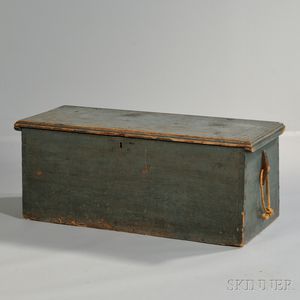 Blue-painted Six-board Sea Chest