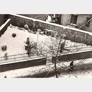 André Kertész (Hungarian/American, 1894-1985) Snow-covered Graveyard with Pedestrians, New York