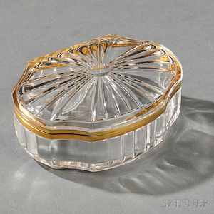Russian 14kt Gold-mounted Rock Crystal Box