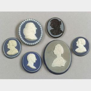 Six Assorted Wedgwood & Bentley Portrait Medallions