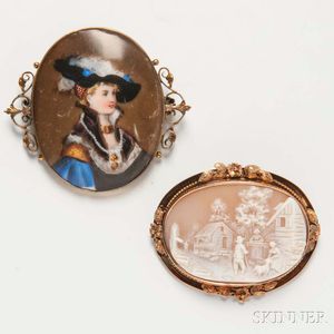 Two Brooches