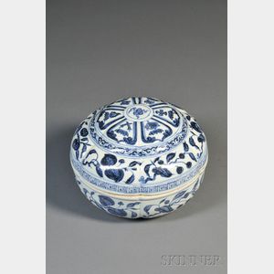 Blue and White Ceramic Box