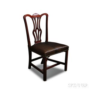 Chippendale-style Carved and Pierced Mahogany Side Chair
