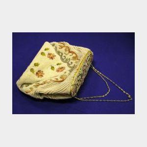French Beaded, Enameled, and Embroidered Purse.
