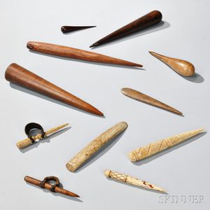 Eleven Sailor-made Fids and Tools