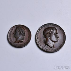 Two Napoleonic Bronze Medal Restrikes
