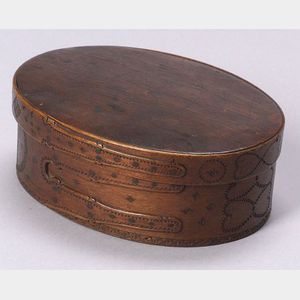 Carved Oval Covered Box