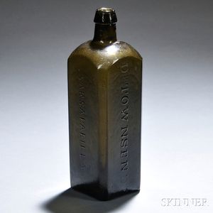 Olive-Amber "Dr. Townsend's Sarsaparilla Albany NY" Glass Medicine Bottle