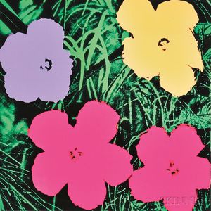 After Andy Warhol (American, 1928-1987) Flowers (Invitation)