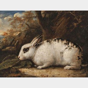 Attributed to James Ward (British, 1769-1859) Black-spotted Rabbit in a Landscape